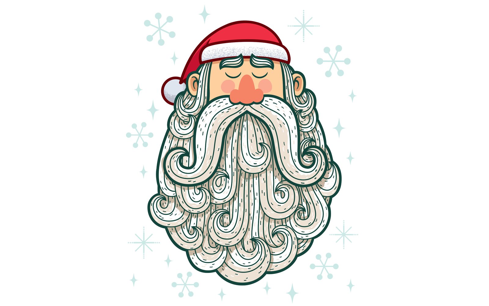 Santa Portrait - Illustration