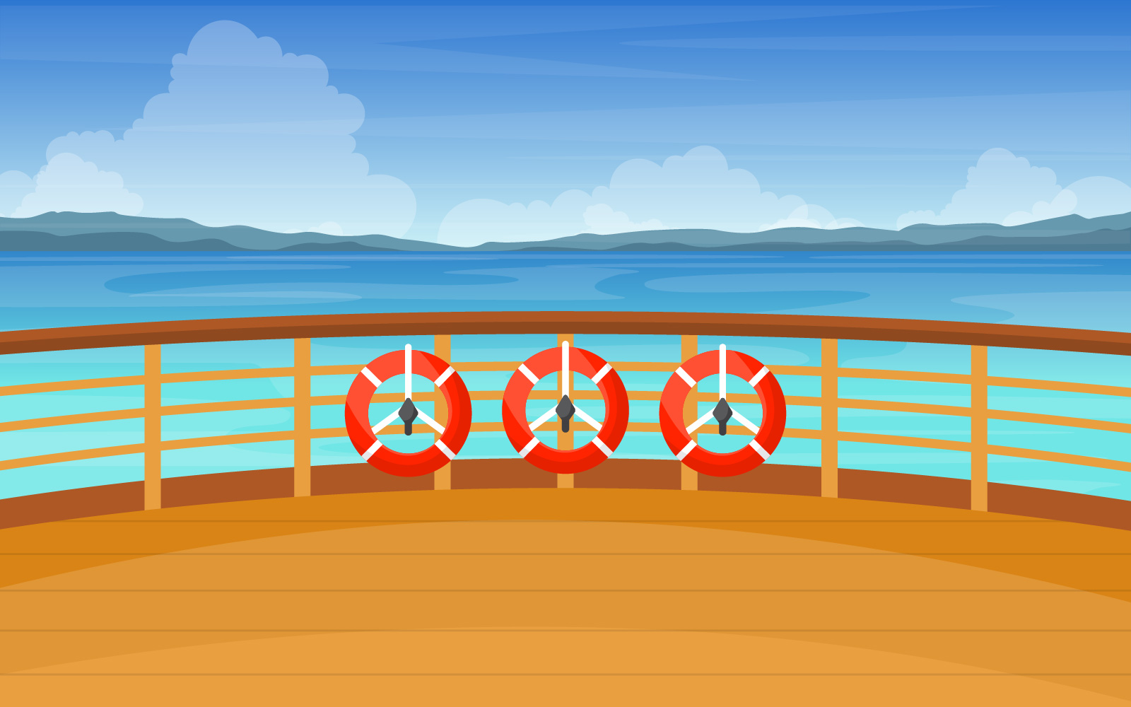 Lifebuoy Save Ship Deck - Illustration