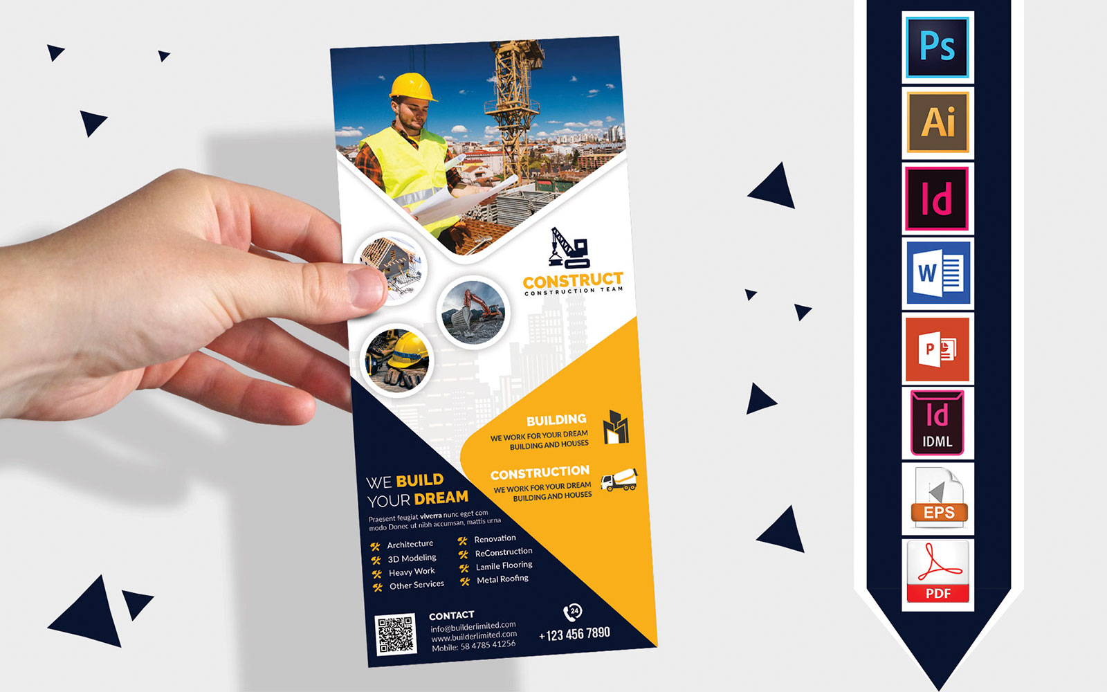 Rack Card | Construction DL Flyer Vol-09 - Corporate Identity Template