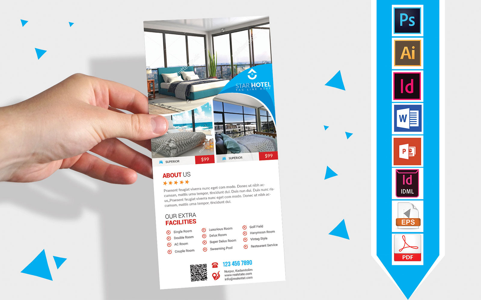 Rack Card | Hotel DL Flyer Vol-09 - Corporate Identity Template