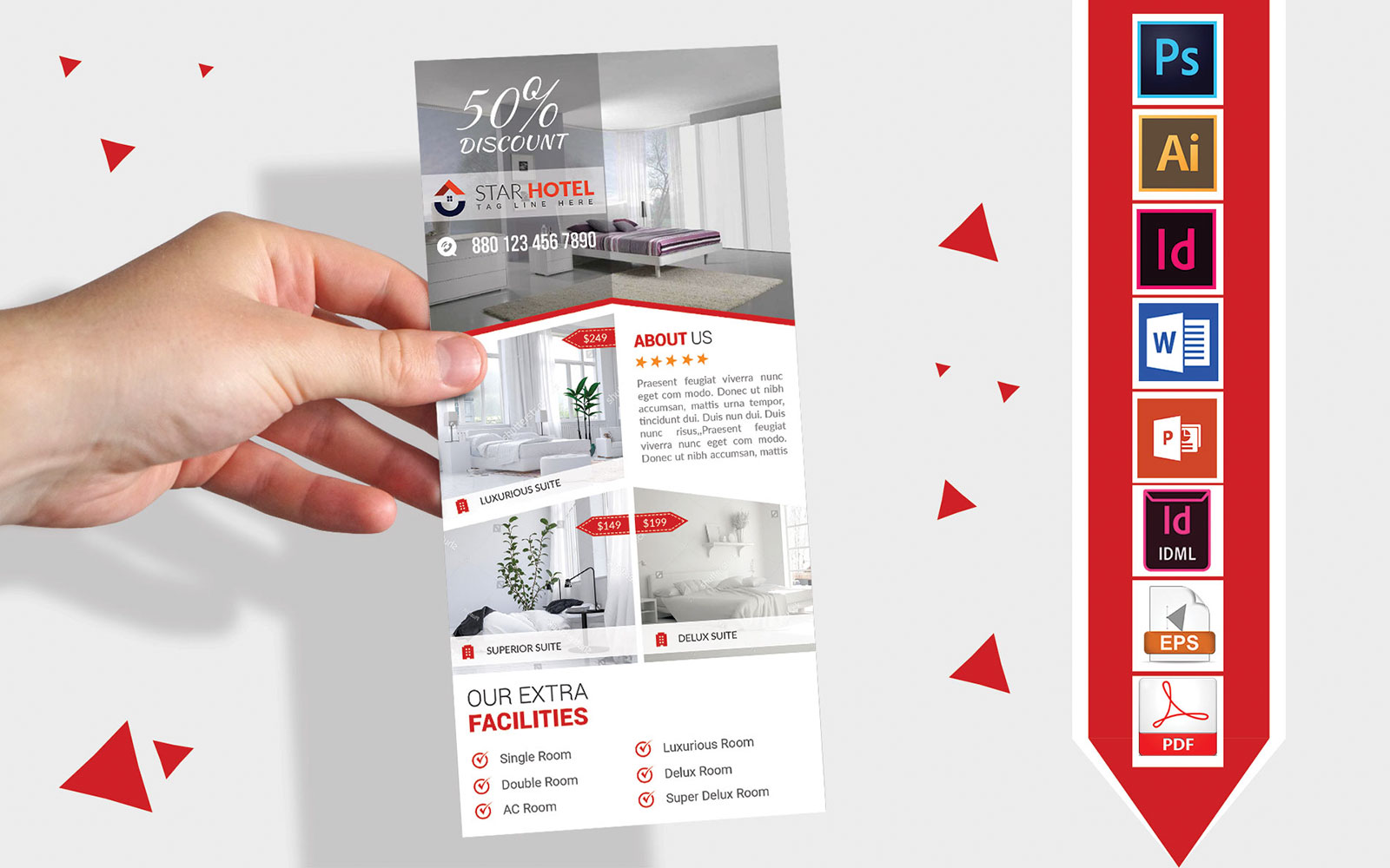 Rack Card | Hotel DL Flyer Vol-10 - Corporate Identity Template