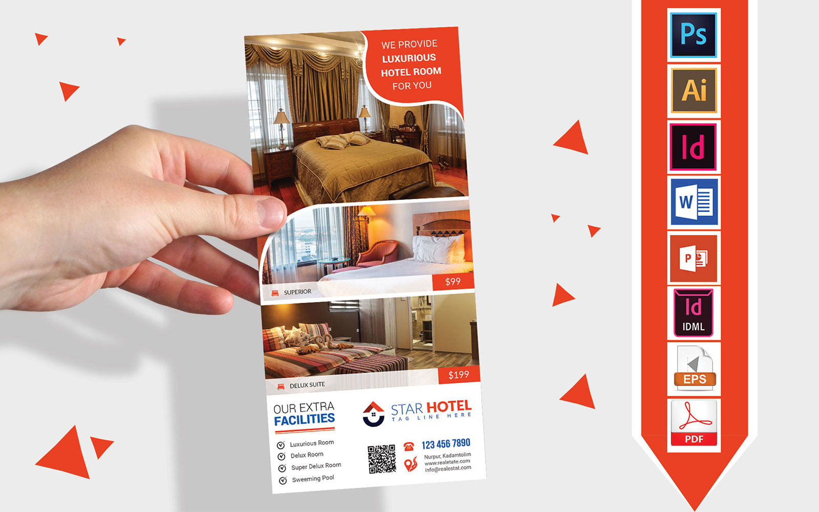 Rack Card | Hotel DL Flyer Vol-06 - Corporate Identity Template