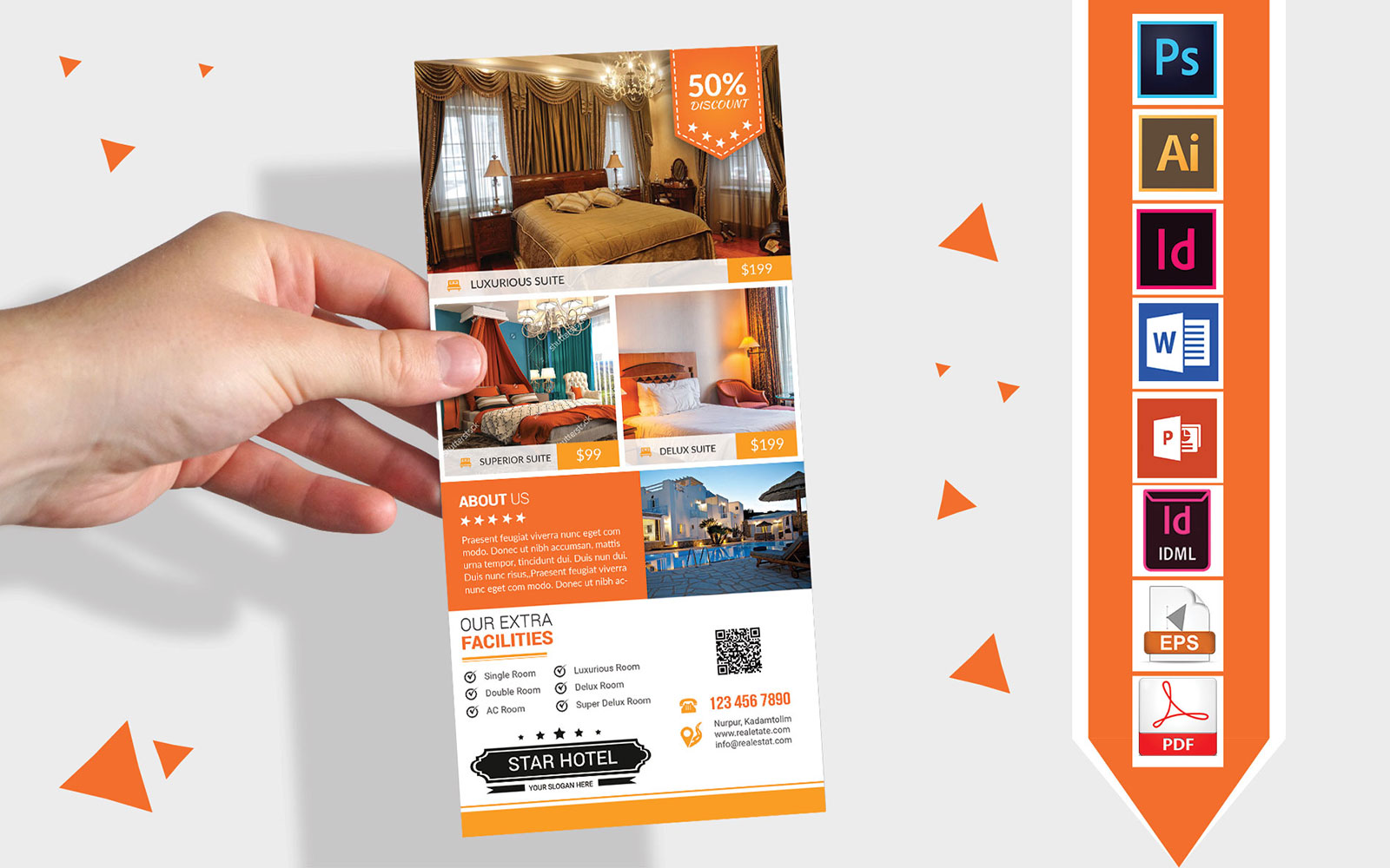 Rack Card | Hotel DL Flyer Vol-05 - Corporate Identity Template