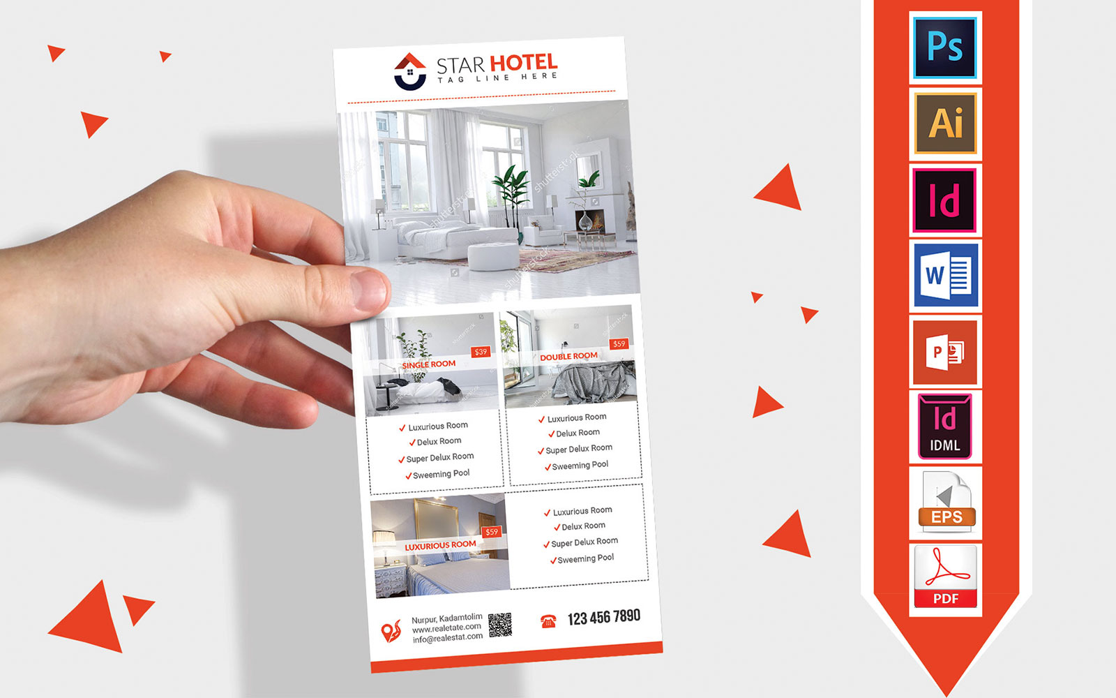 Rack Card | Hotel DL Flyer Vol-08 - Corporate Identity Template