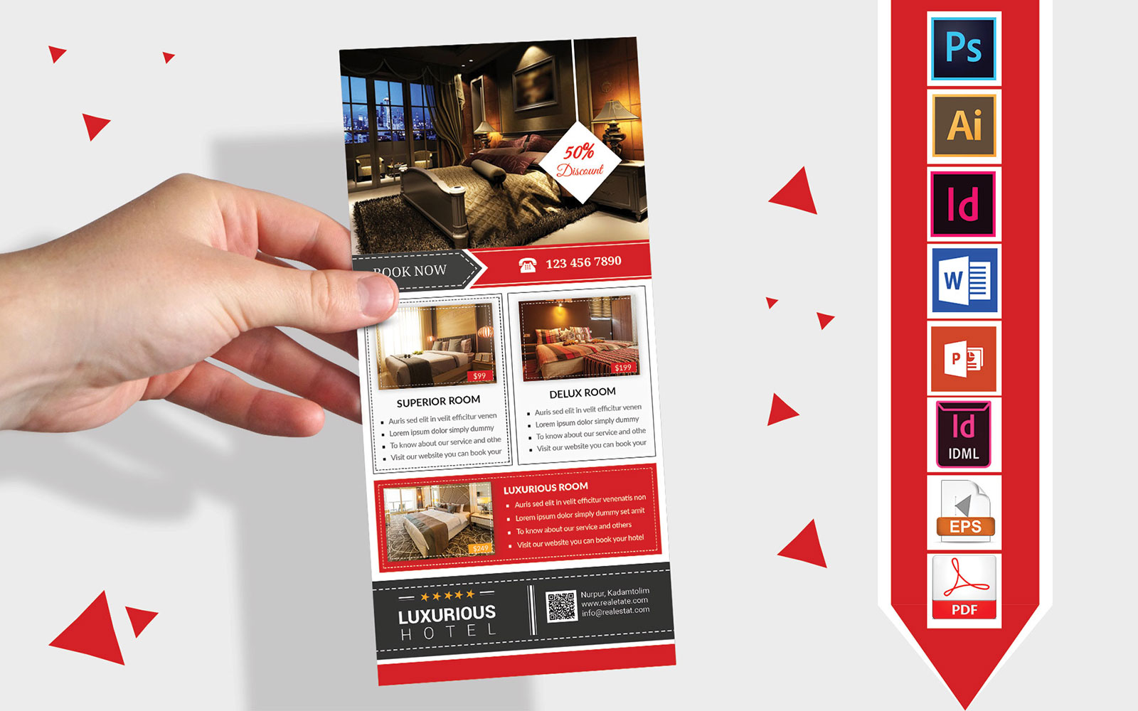 Rack Card | Hotel DL Flyer Vol-02 - Corporate Identity Template
