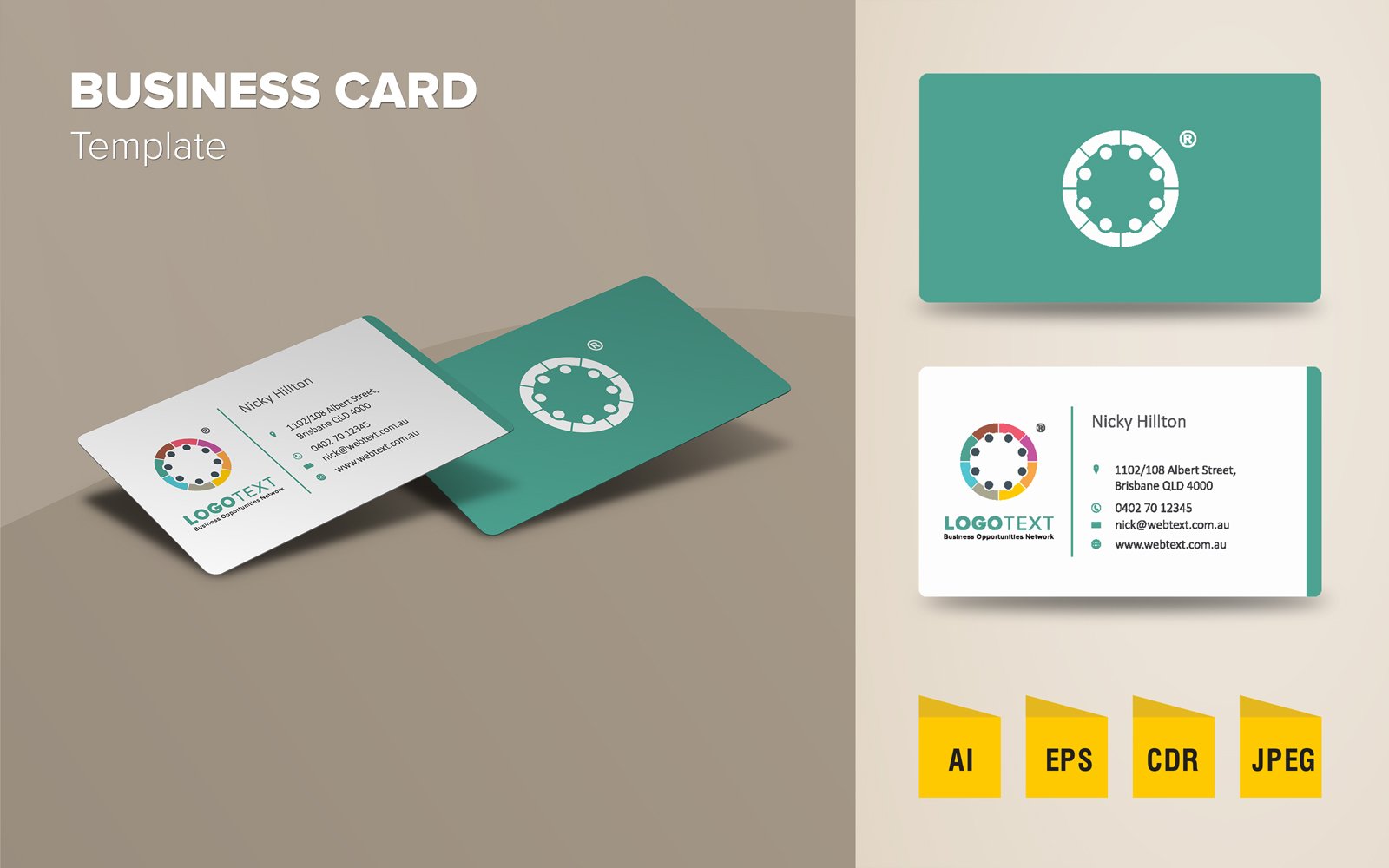 Professional Business Card Design - Corporate Identity Template