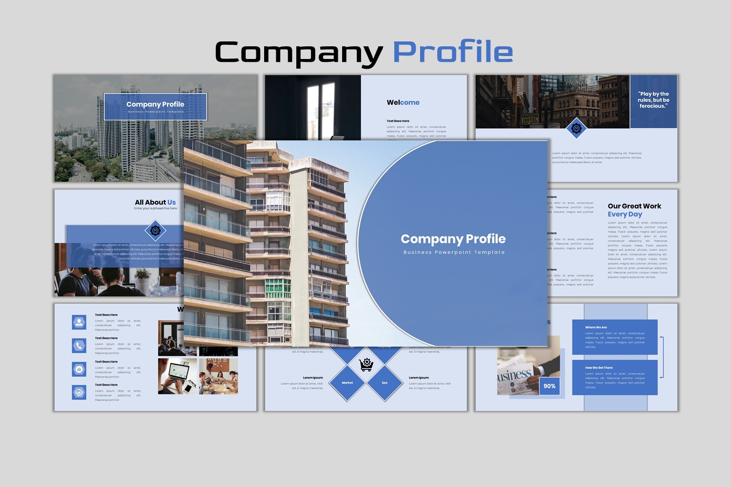 Company Profile - Creative Business PowerPoint template