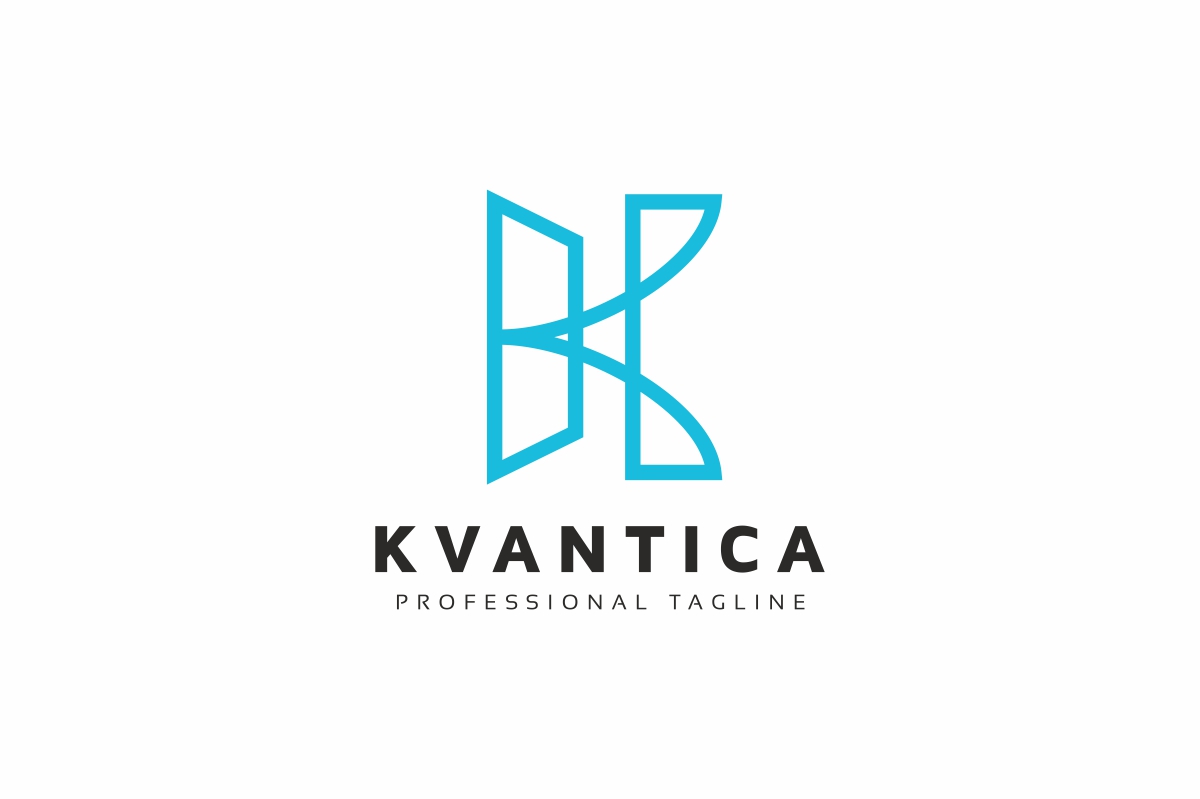 Kvantica K Letter Logo Template