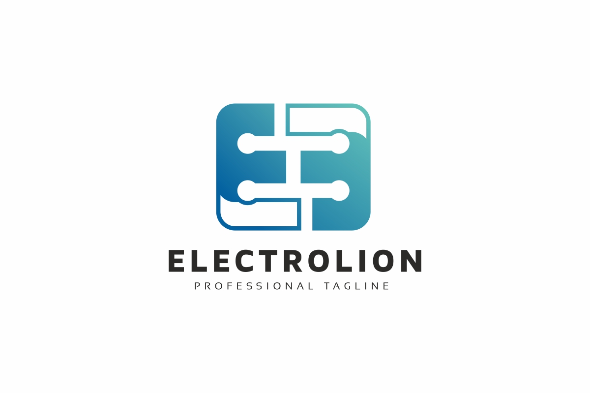 Electrolion E Letter Logo Template
