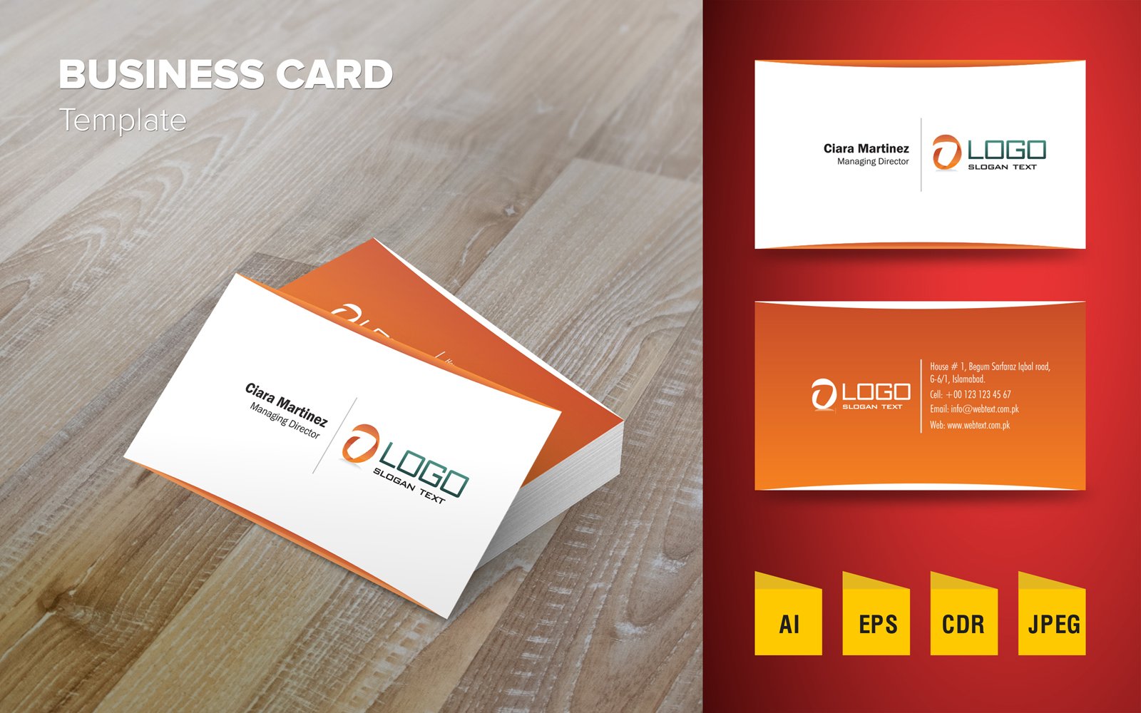 Elegant Business Card Design - Corporate Identity Template