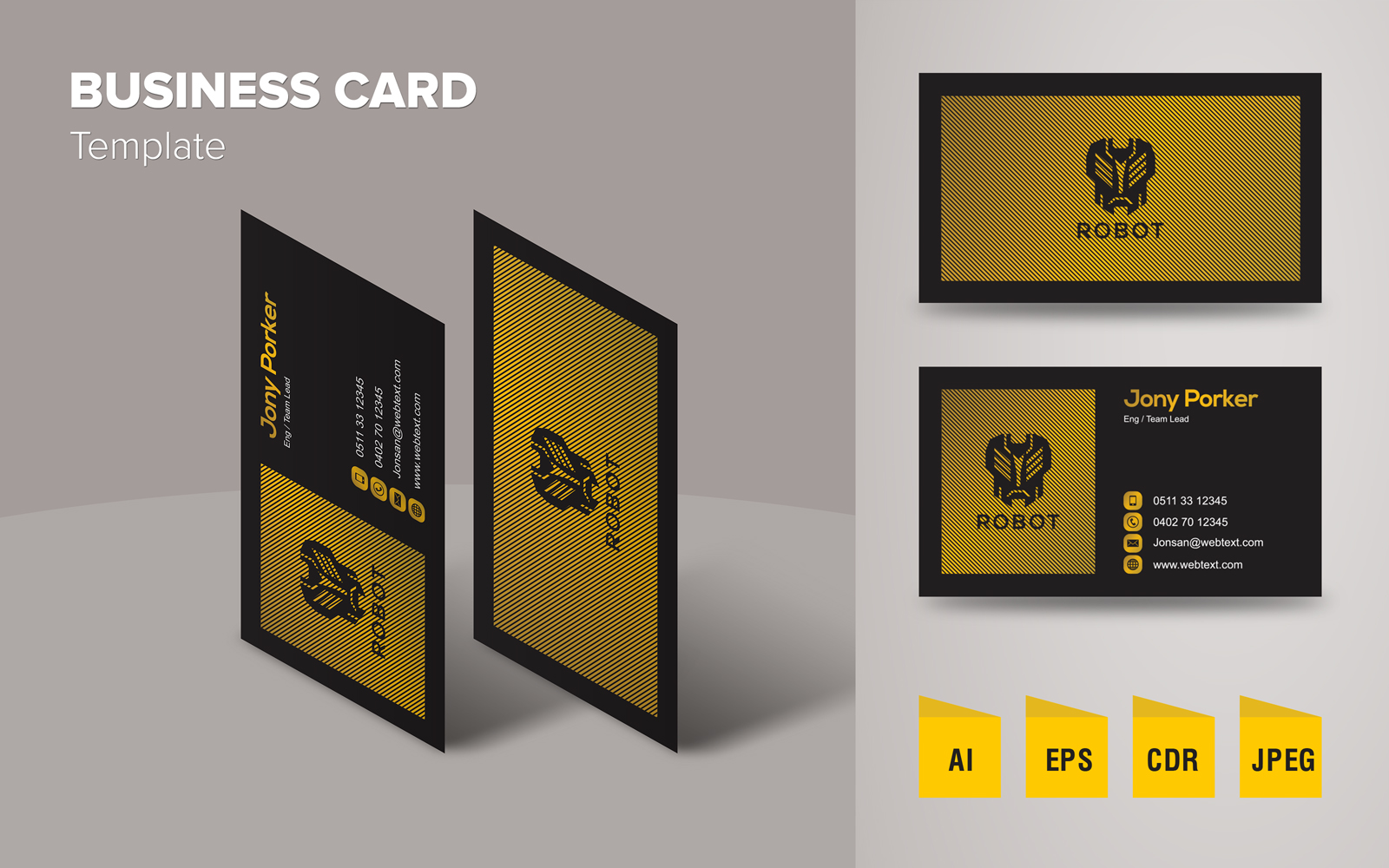 Elegant Business Card Design - Corporate Identity Template