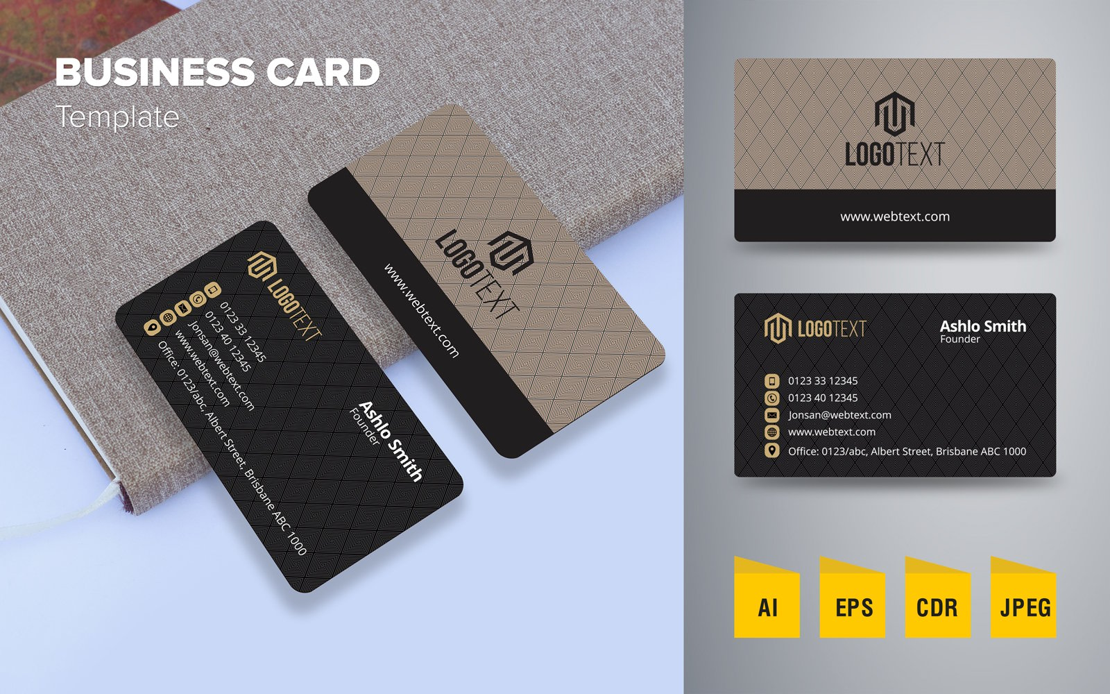 Professional Business Card Design - Corporate Identity Template