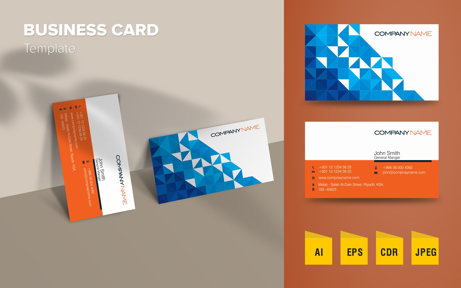 Professional Business Card Design - Corporate Identity Template