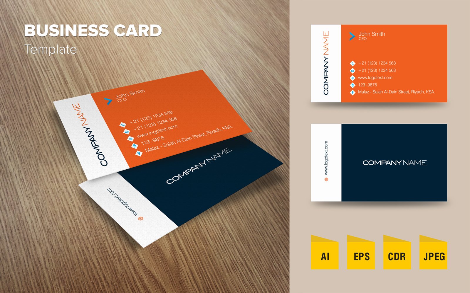 Professional Business Card Design - Corporate Identity Template