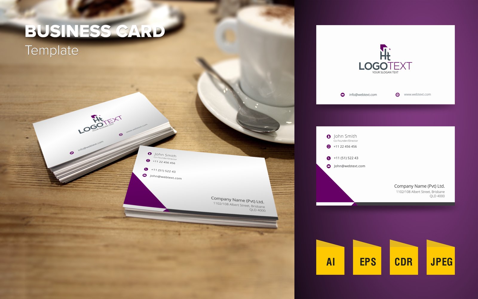 Elegant Business Card Design - Corporate Identity Template