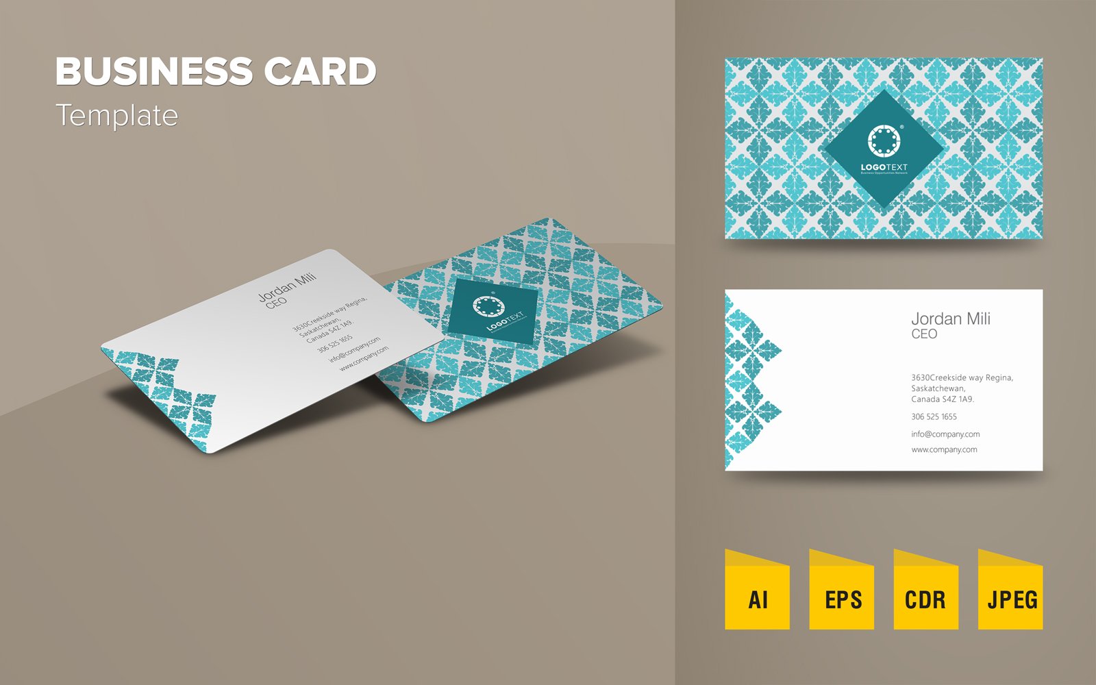 Elegant Business Card Design - Corporate Identity Template