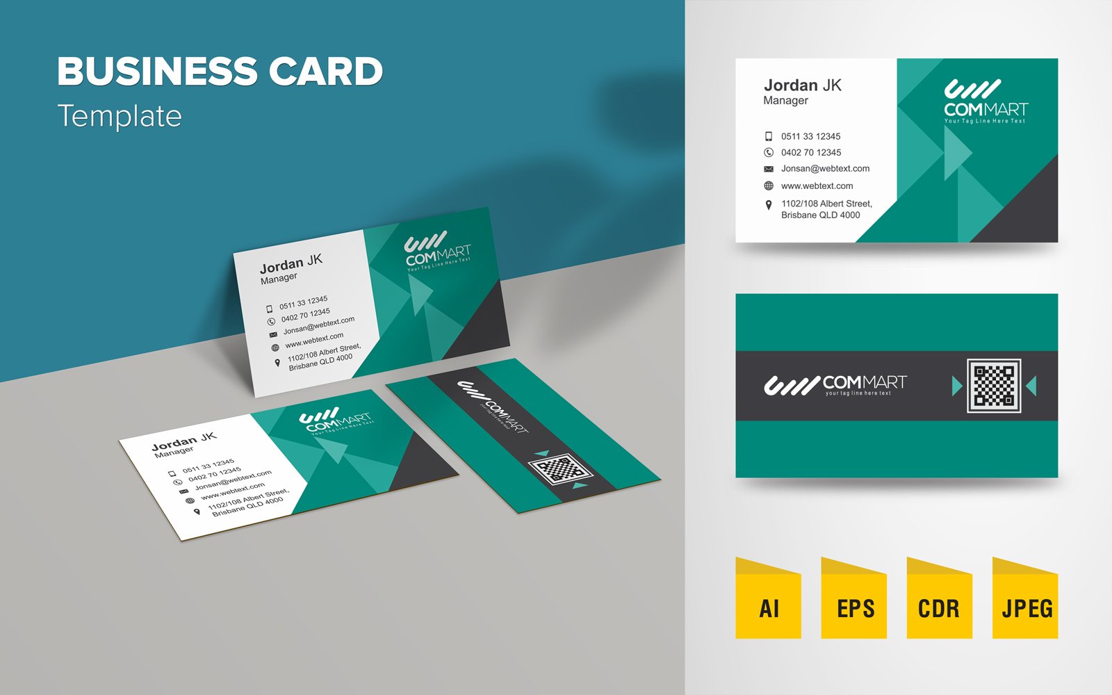 Elegant Business Card Design - Corporate Identity Template