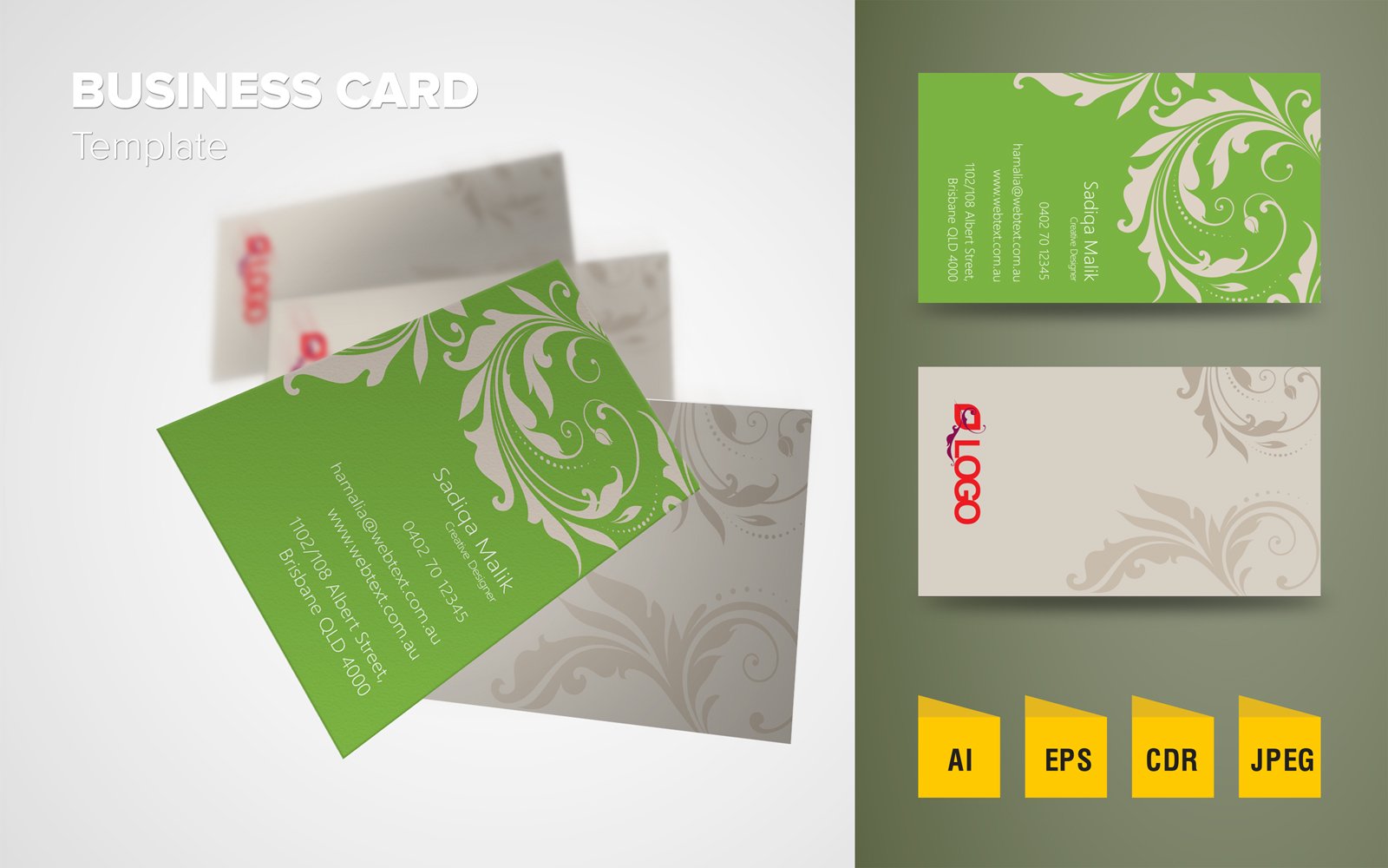 Professional Business Card Design - Corporate Identity Template