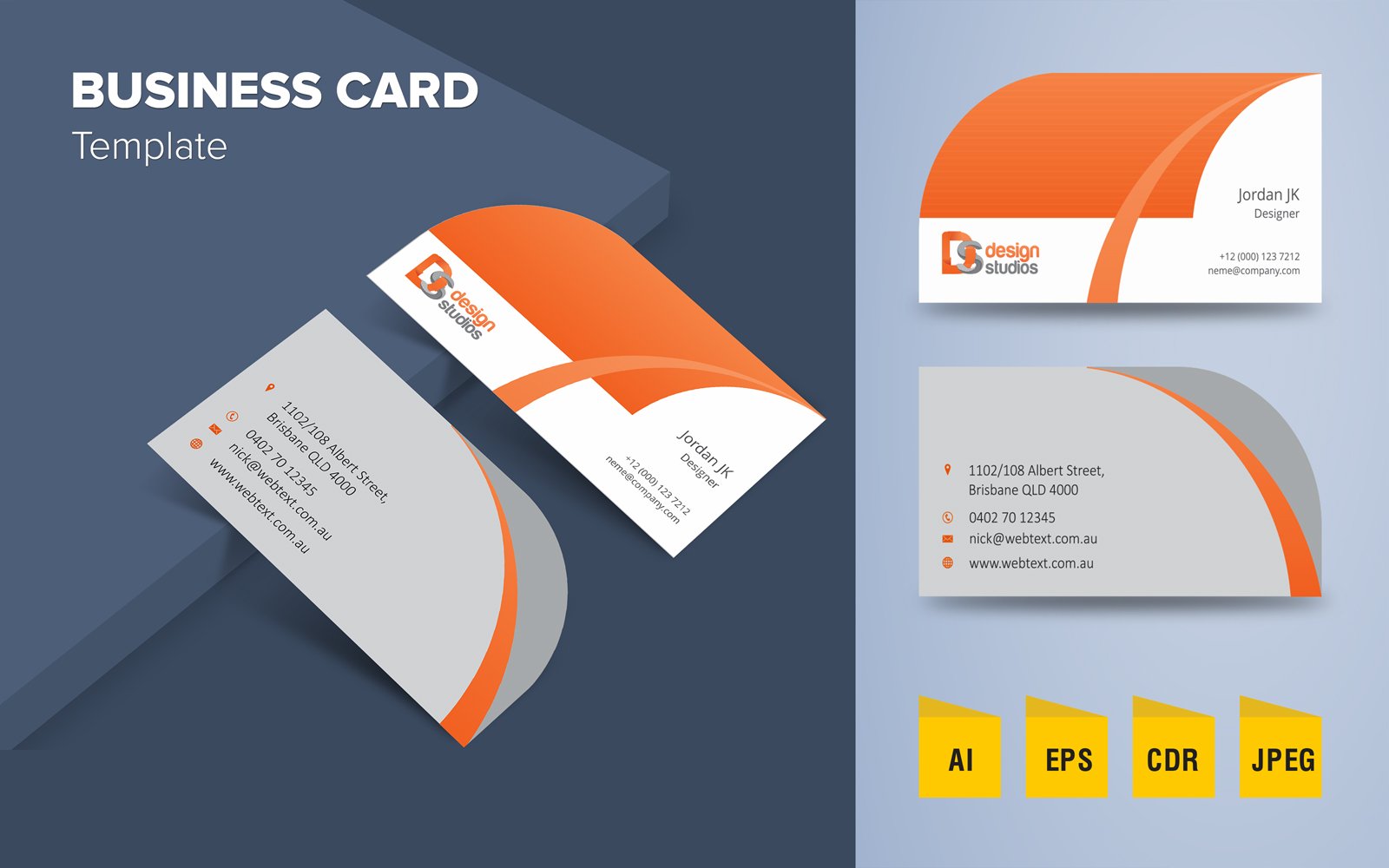 Professional Business Card Design - Corporate Identity Template