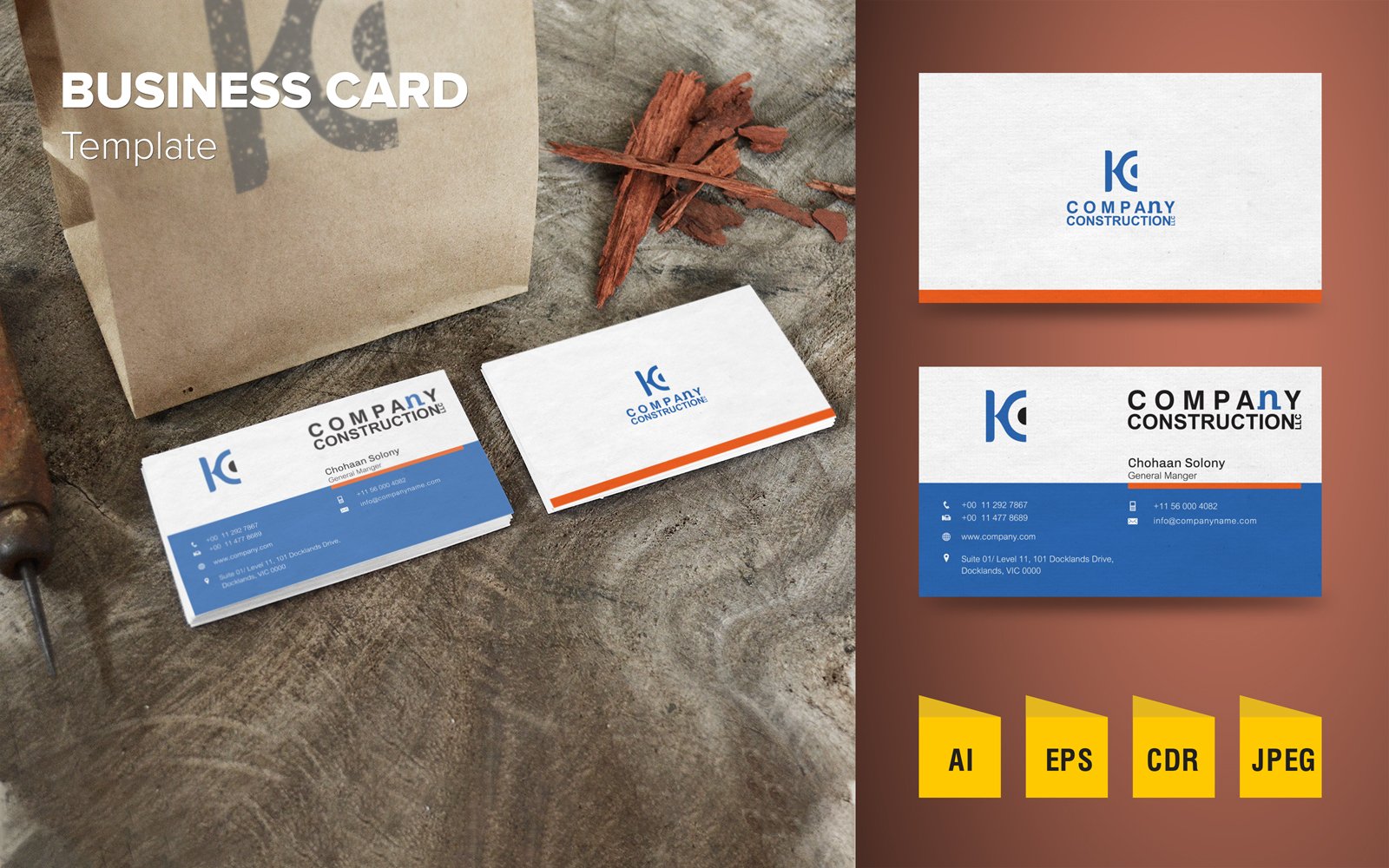 Professional Business Card Design - Corporate Identity Template