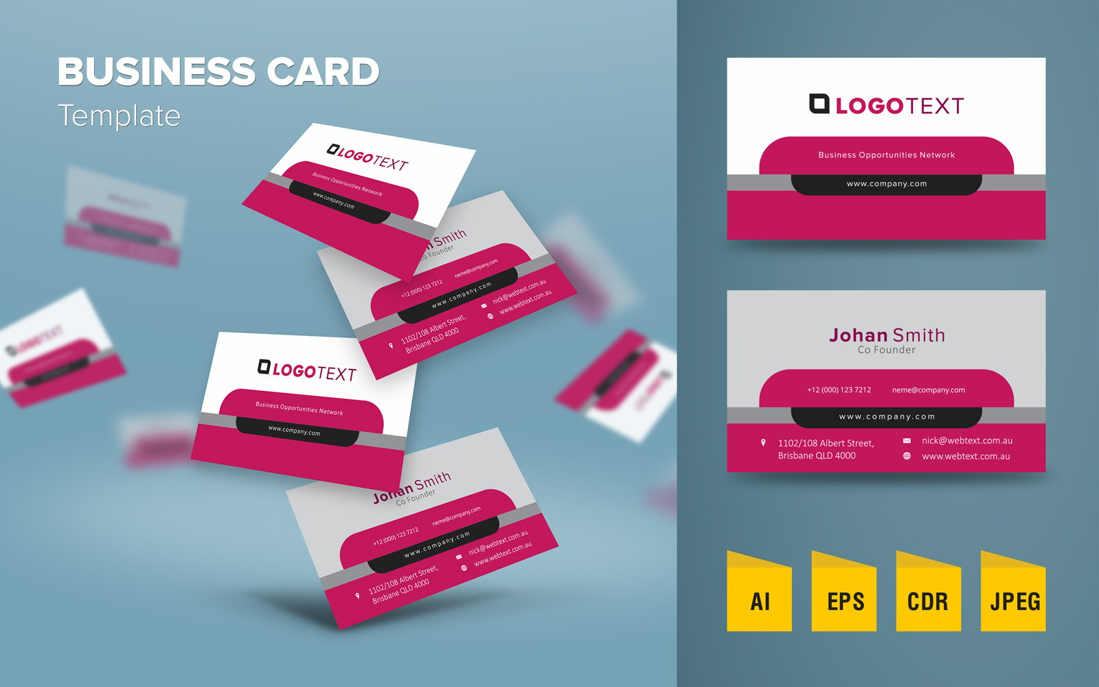 Elegant Business Card Design - Corporate Identity Template