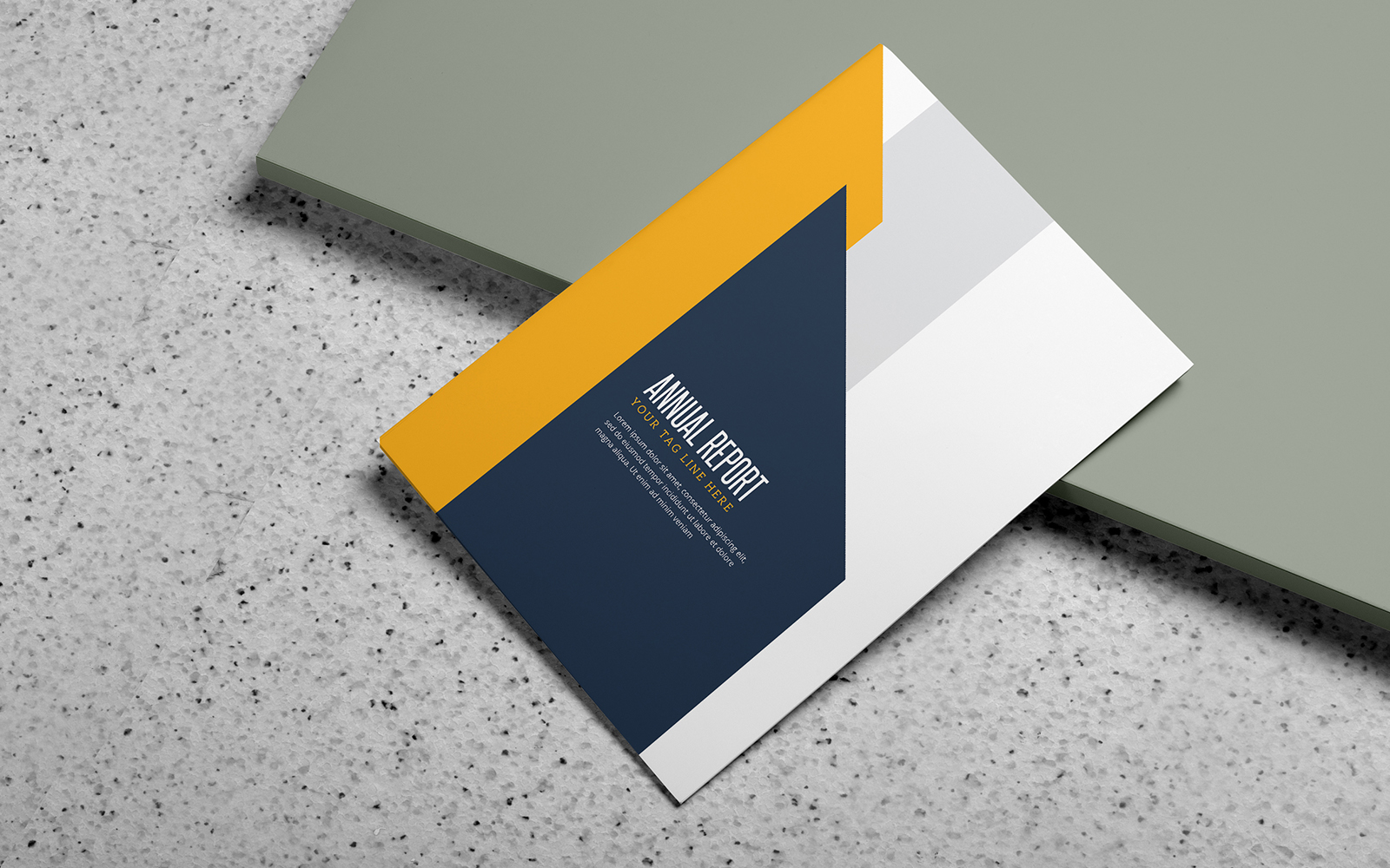 Annual Report Template - Yellow and Blue Geometric Design