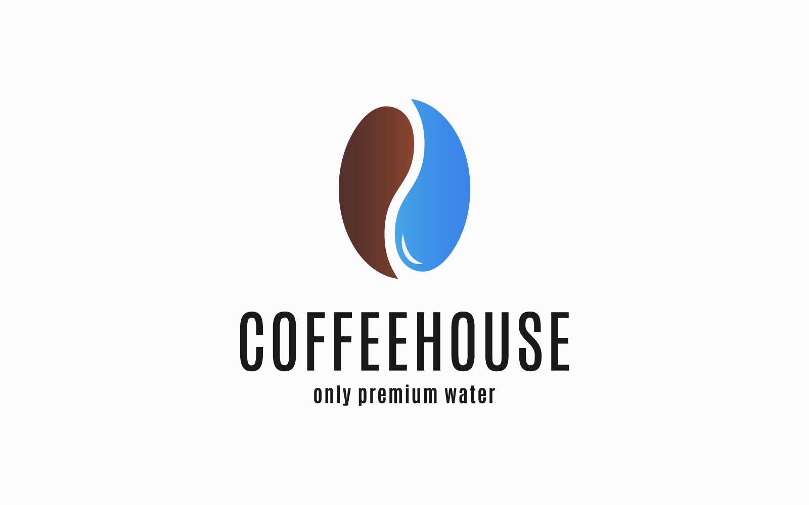Coffee Bean. Coffee and Water. Logo Template