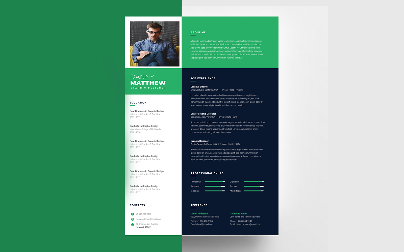 Modern CV Clean and Minimal Resume Template