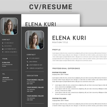 Black Resume Resume Templates 126210