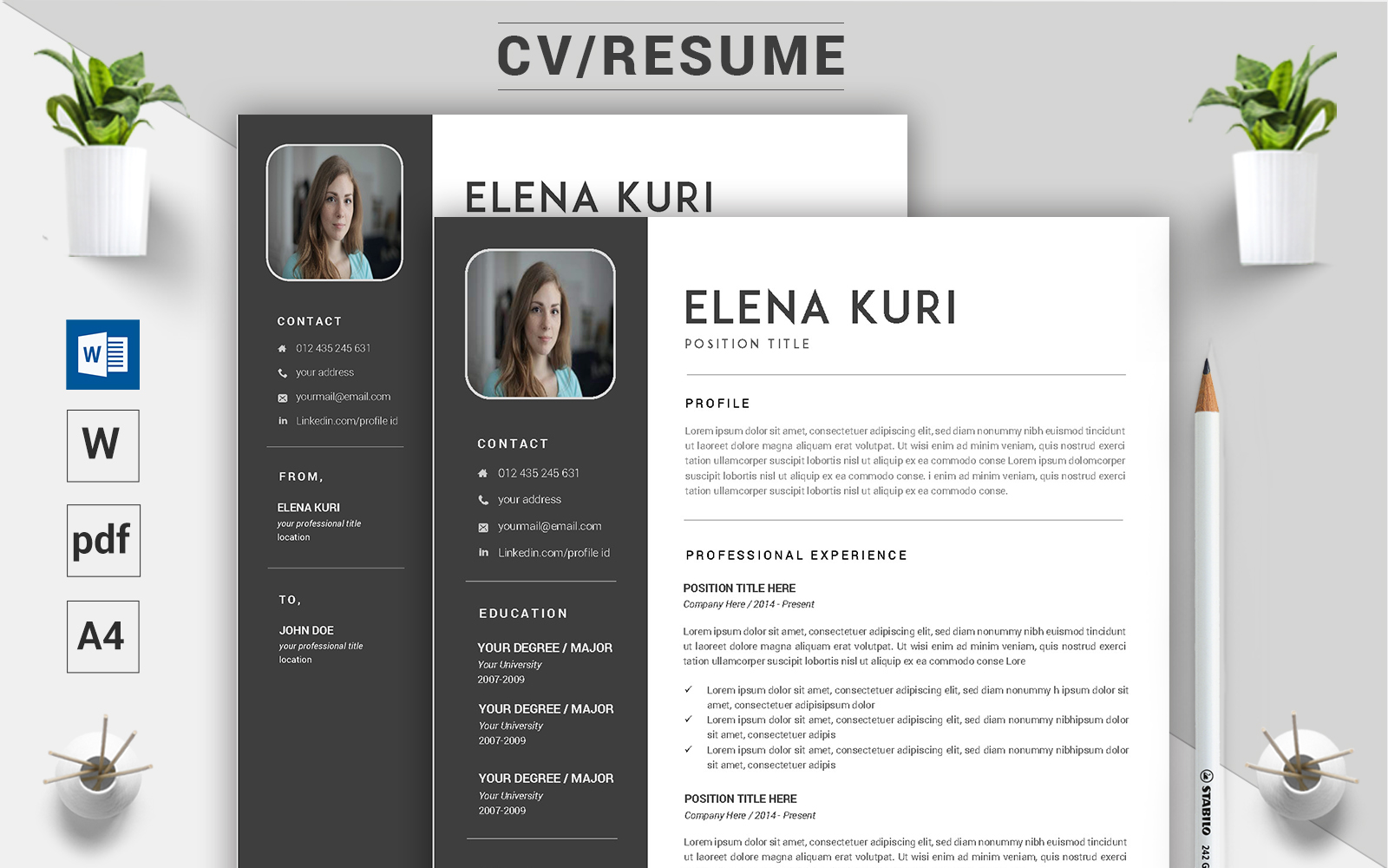 Elena Kuri - CV Resume Template
