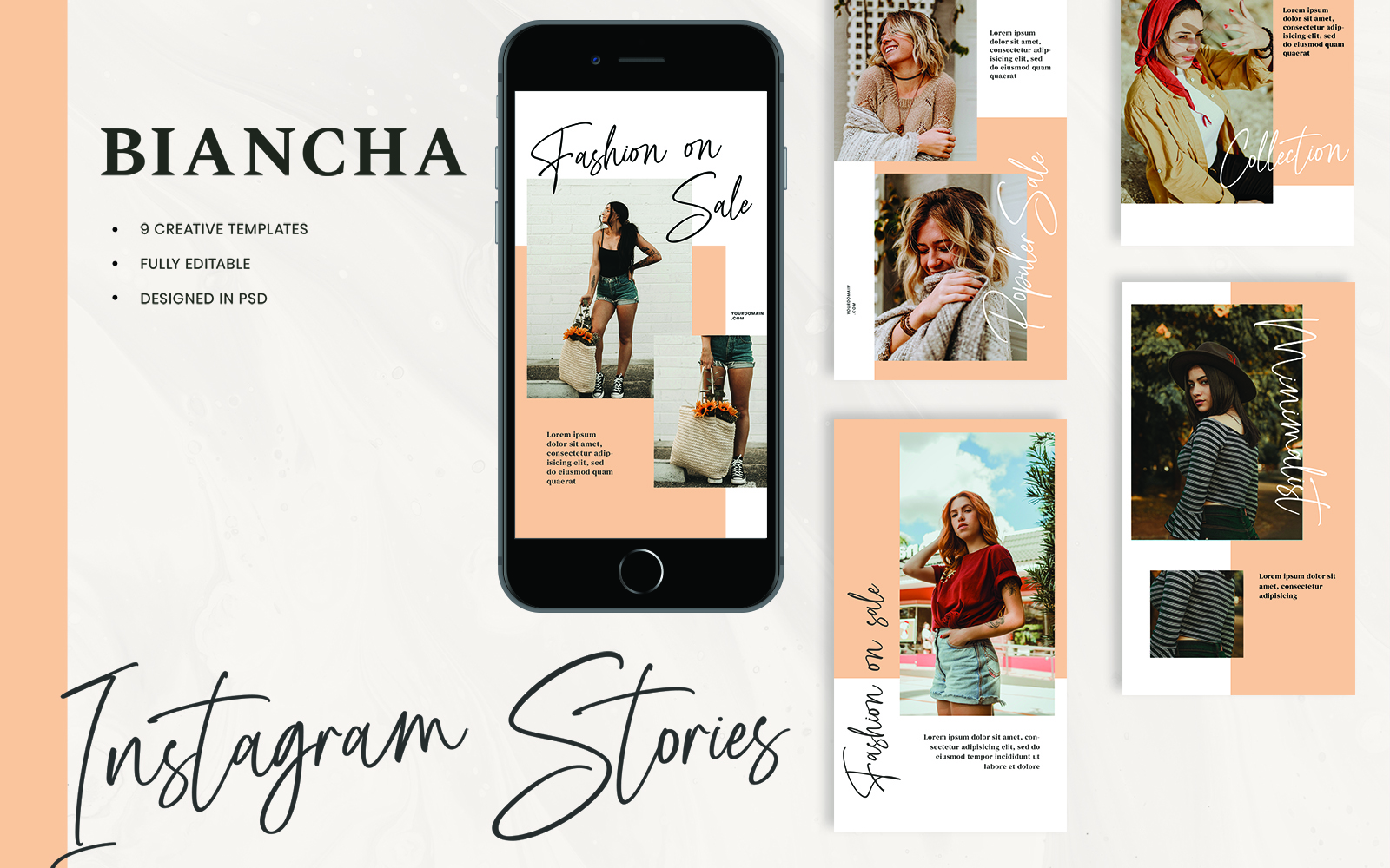 Biancha Fashion Instagram Stories Template for Social Media