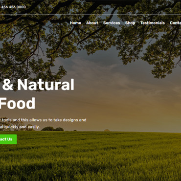 Organic Bootstrap Landing Page Templates 126240