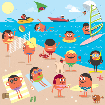 Shore Summer Illustrations Templates 126275