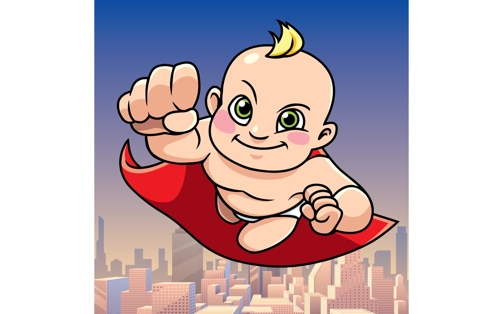 Super Baby City Background - Illustration