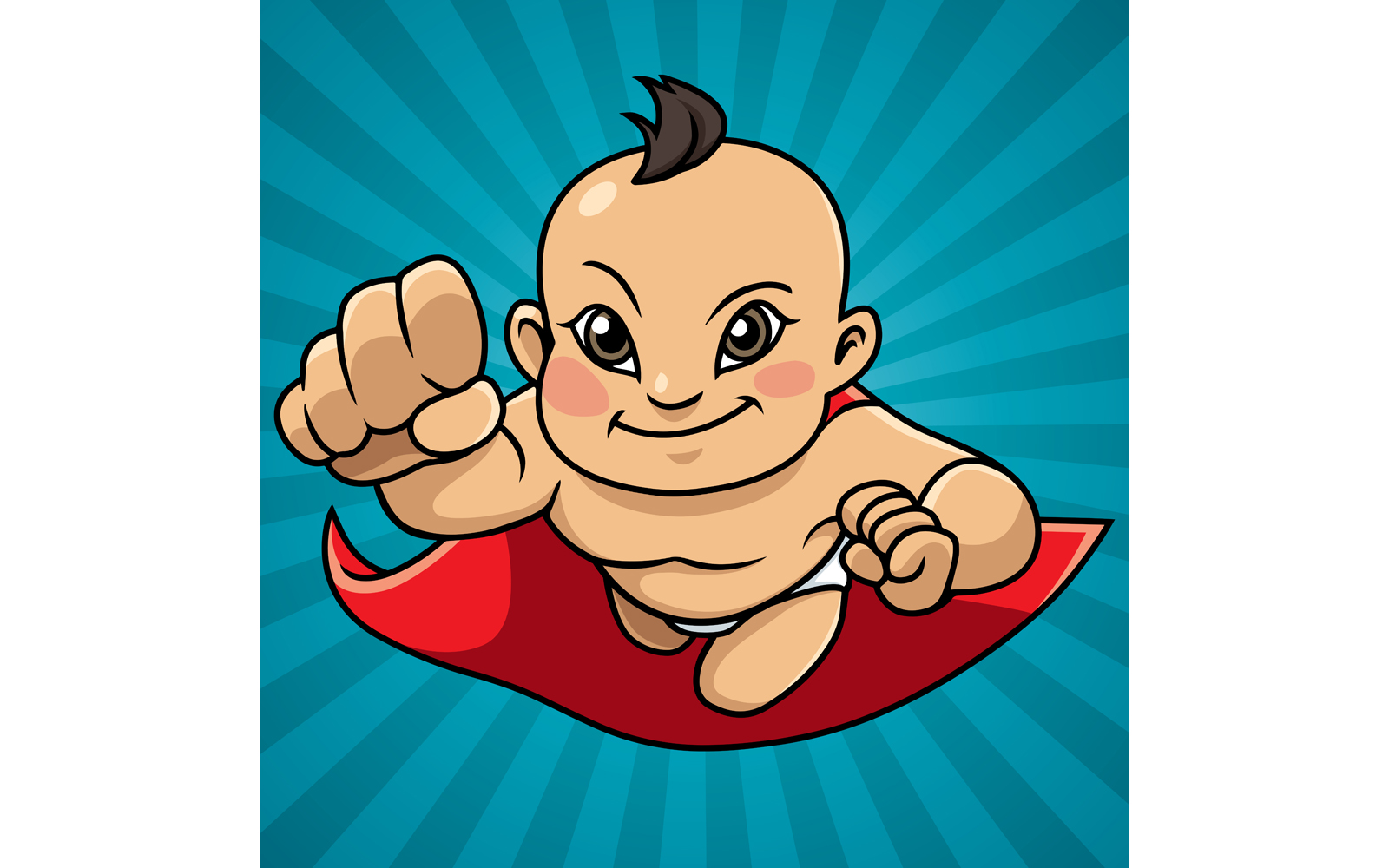 Super Baby Abstract Background Asian - Illustration