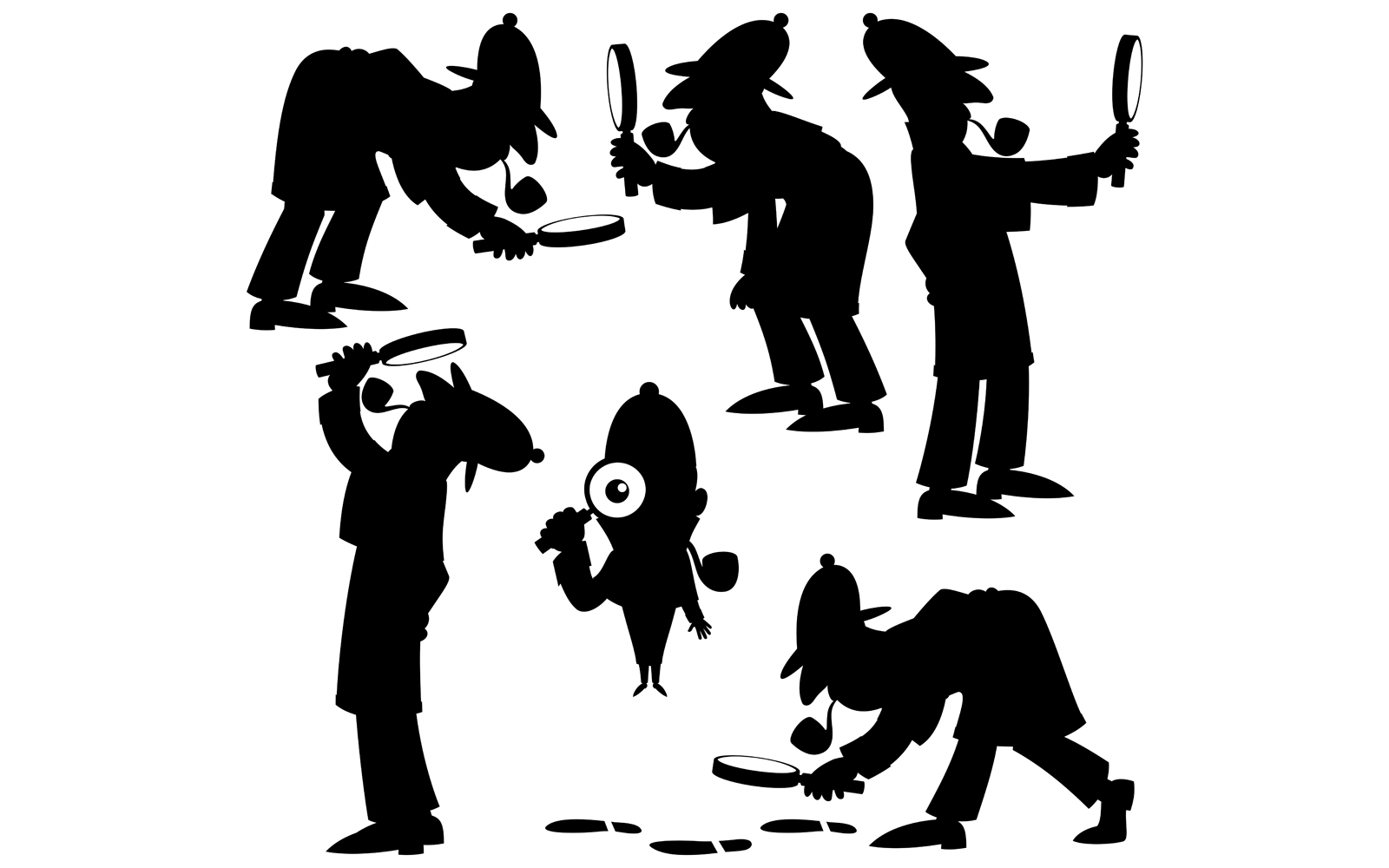 Detective Silhouettes - Illustration