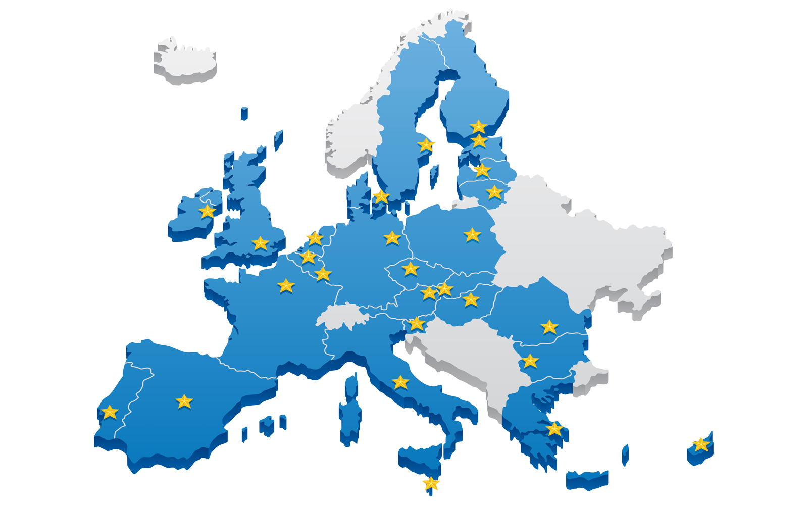 European Union Map - Illustration