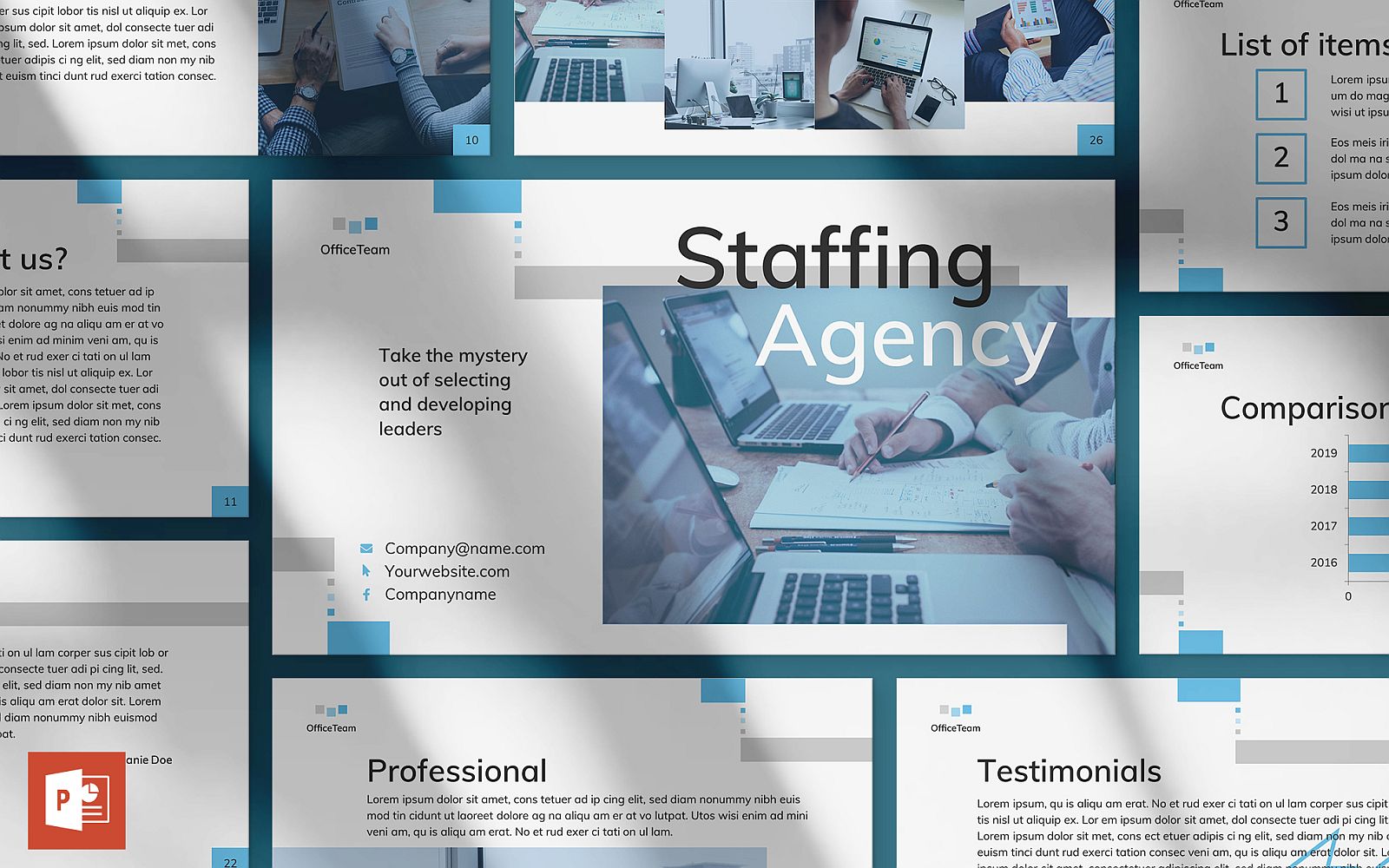 Staffing Agency Presentation PowerPoint template