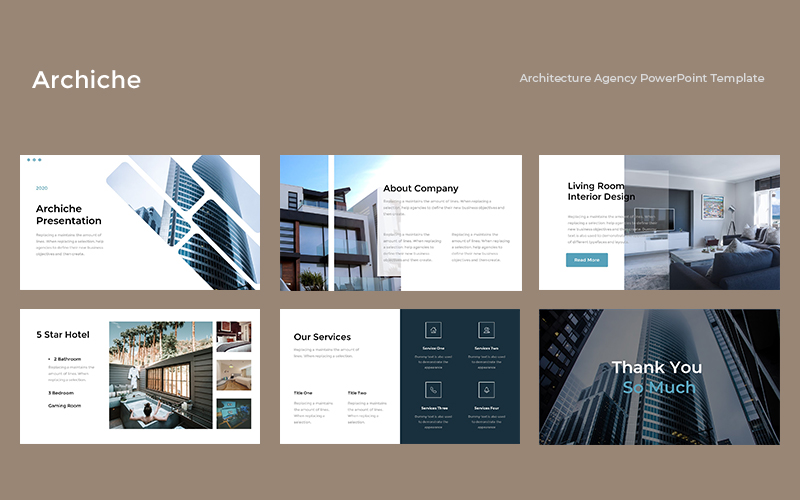 Archiche - Architecture Agency PowerPoint template
