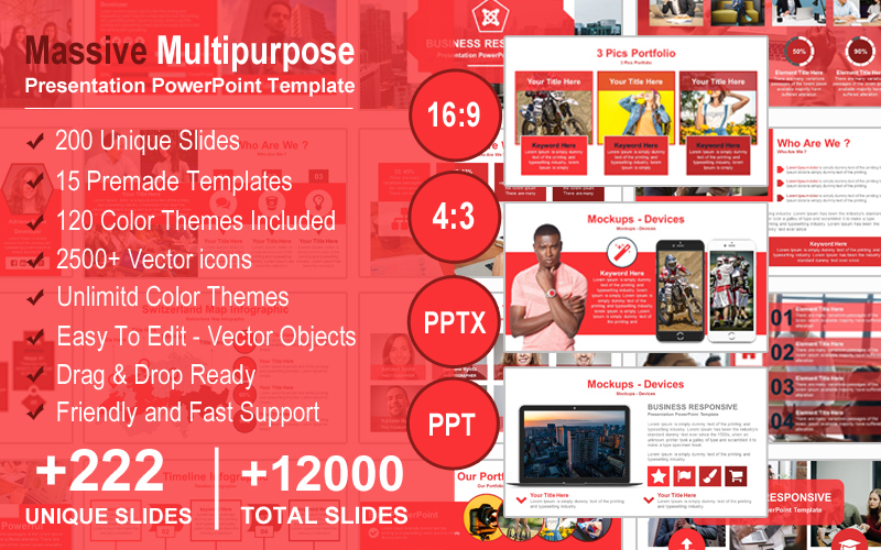 Massive Modern - Multipurpose Presentation PowerPoint template