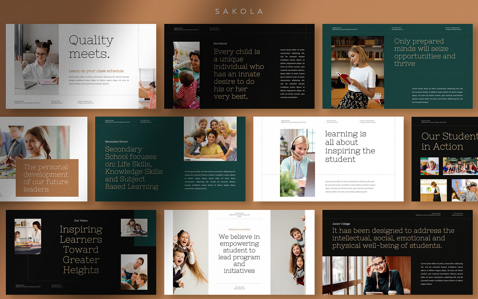 Sakola - Elegant School Presentation PowerPoint template