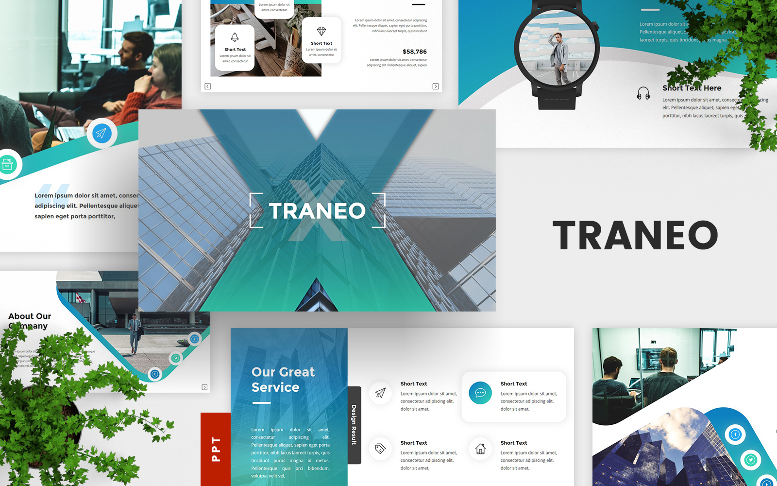 Traneo Business PowerPoint template