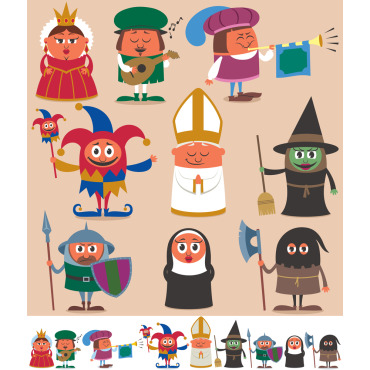 Middle Ages Illustrations Templates 126493