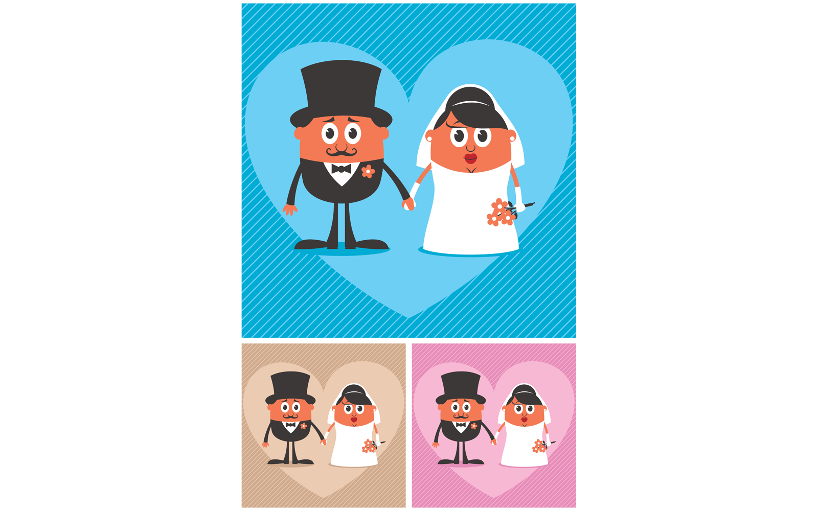 Groom and Bride - Illustration