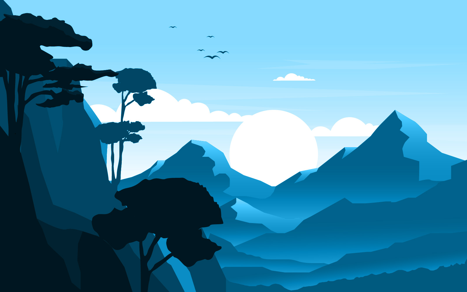 Mountain Wild Forest - Illustration