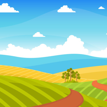 Wheat Field Illustrations Templates 126594