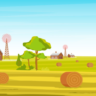 Wheat Field Illustrations Templates 126598