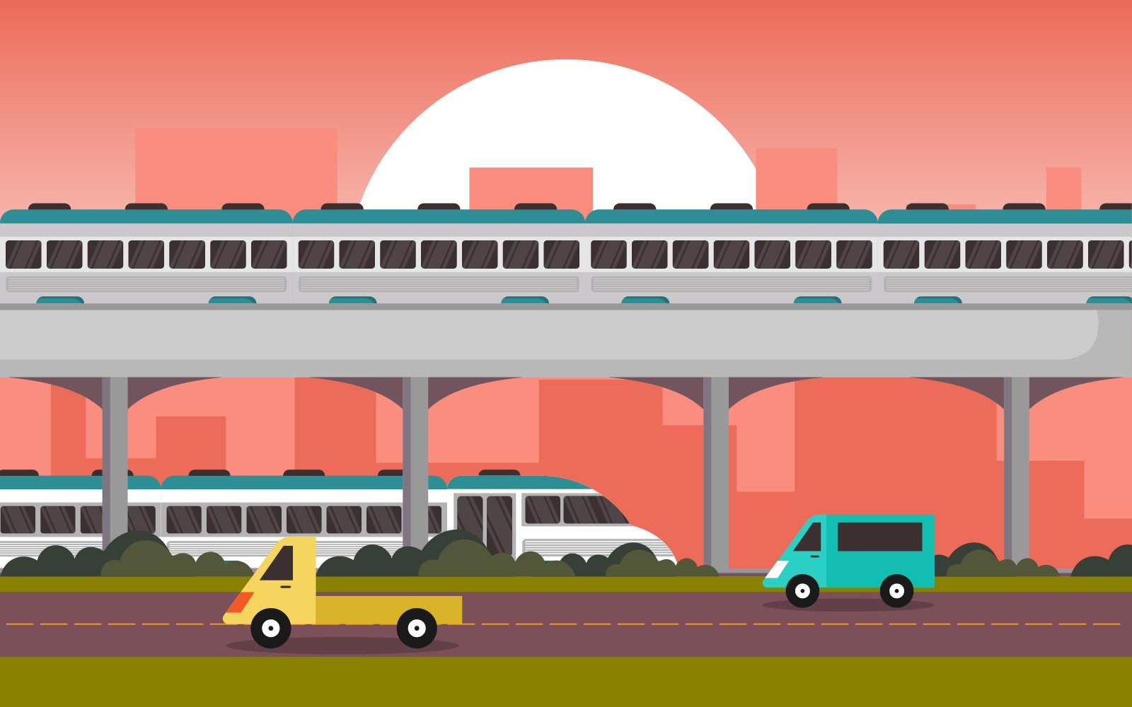 Metro Train Railway - Illustration