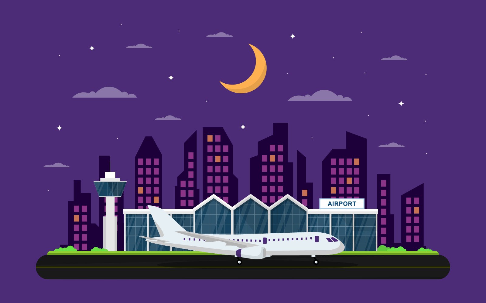 Terminal Building Landscape - Illustration