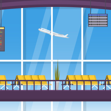 Airplane Terminal Illustrations Templates 126648